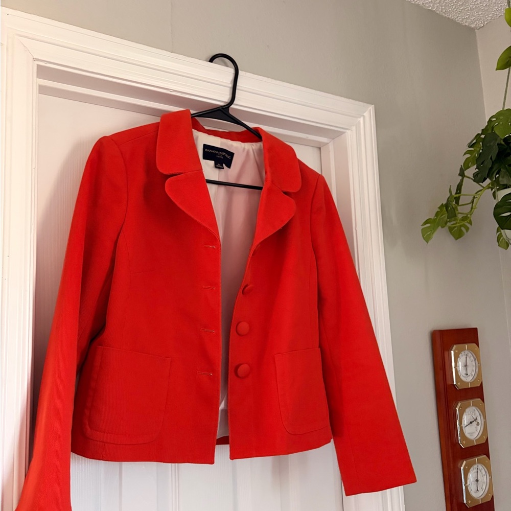 Banana Republic Vibrant Orange Blazer